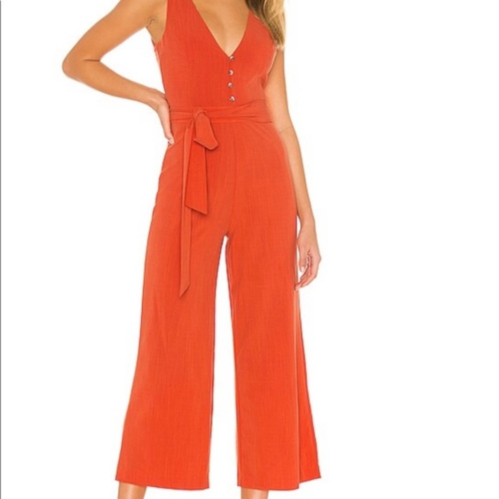 Privacy Please Orange jumpsuit from Revolve